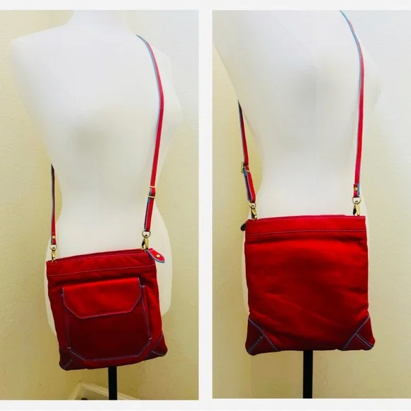Barr + Barr Red Crossbody Bag - Picture 2 of 7